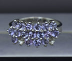 Clyde Duneier - Vintage 10K White Gold Tanzanite Ring - Size 8.75 MISSING STONES