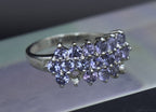 Clyde Duneier - Vintage 10K White Gold Tanzanite Ring - Size 8.75 MISSING STONES