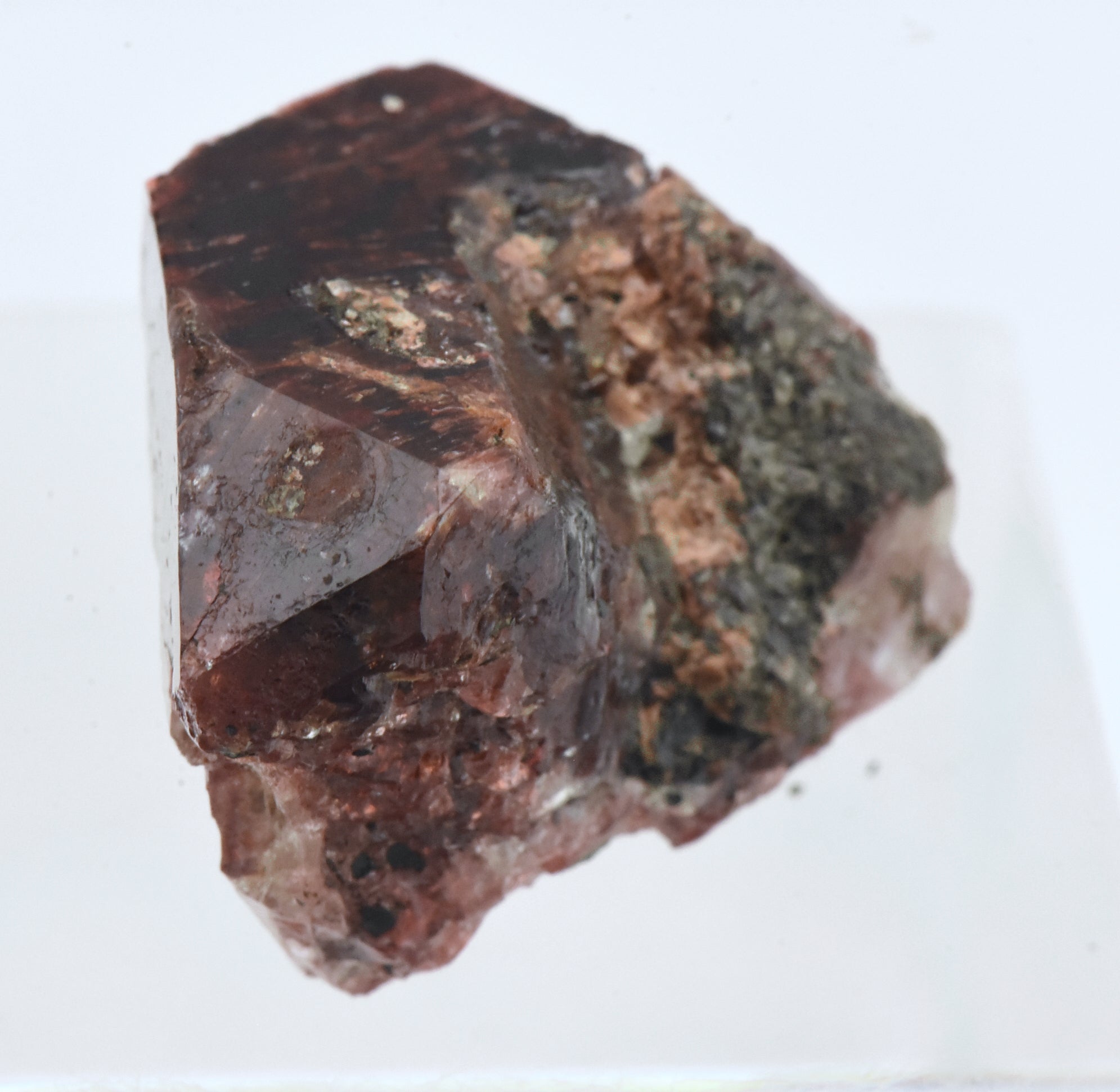 Unusual Red Zircon Bent Crystal Mineral Specimen