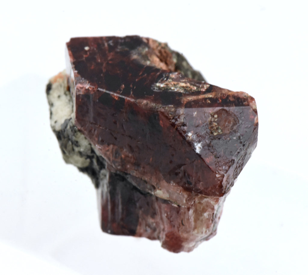 Unusual Red Zircon Bent Crystal Mineral Specimen