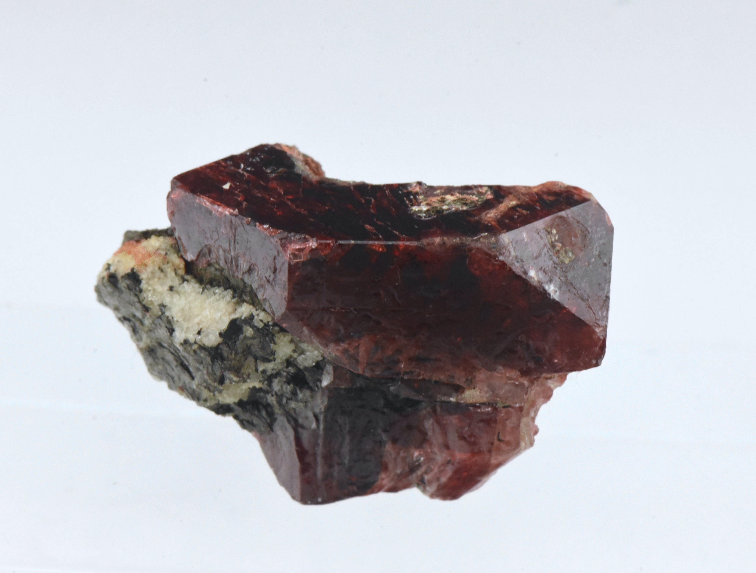 Unusual Red Zircon Bent Crystal Mineral Specimen
