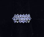 Clyde Duneier - Vintage 10K White Gold Tanzanite Ring - Size 8.75 MISSING STONES