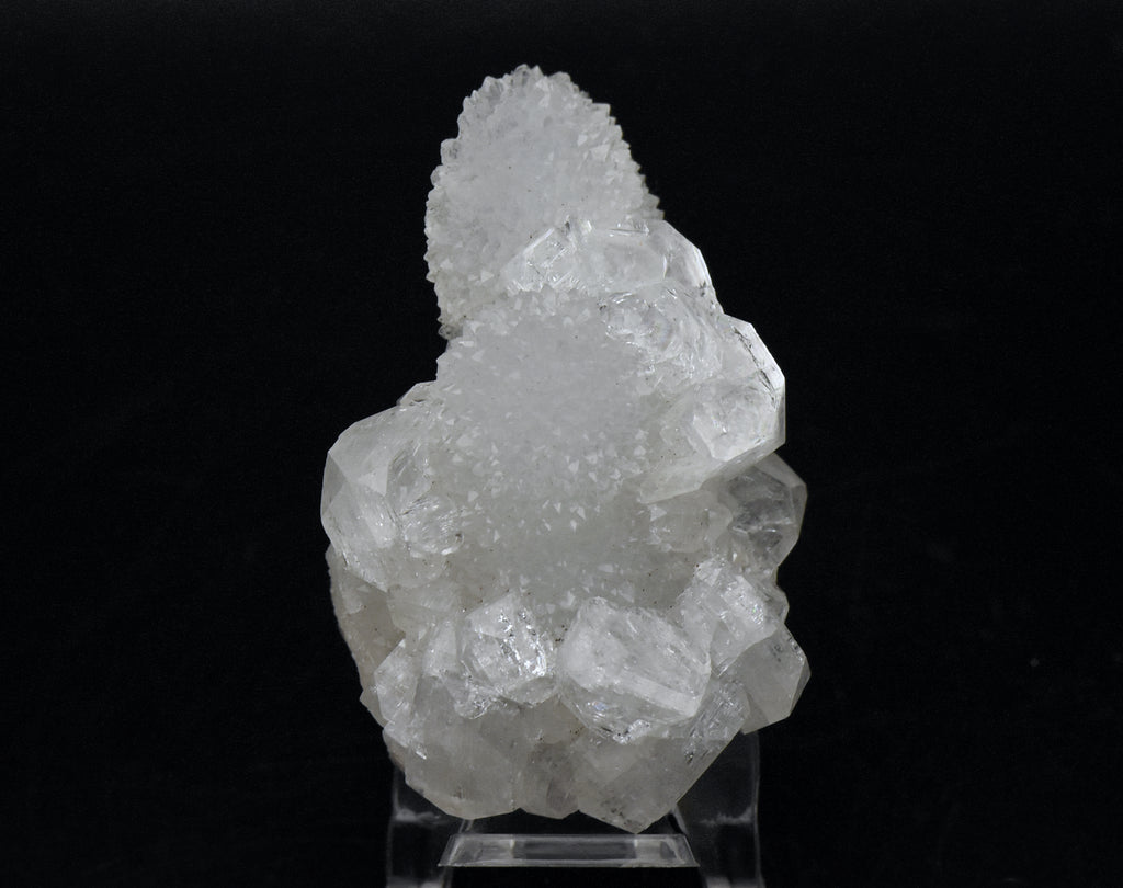 Apophylite Crystal Cluster with Druze - India