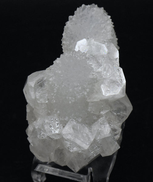 Apophylite Crystal Cluster with Druze - India
