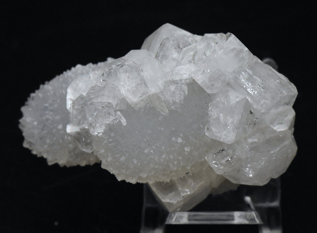 Apophylite Crystal Cluster with Druze - India
