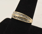 Vintage 10k Gold and Diamonds Ring - Size 8.75