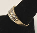 Vintage 10k Gold and Diamonds Ring - Size 8.75
