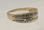 Vintage 10k Gold and Diamonds Ring - Size 8.75