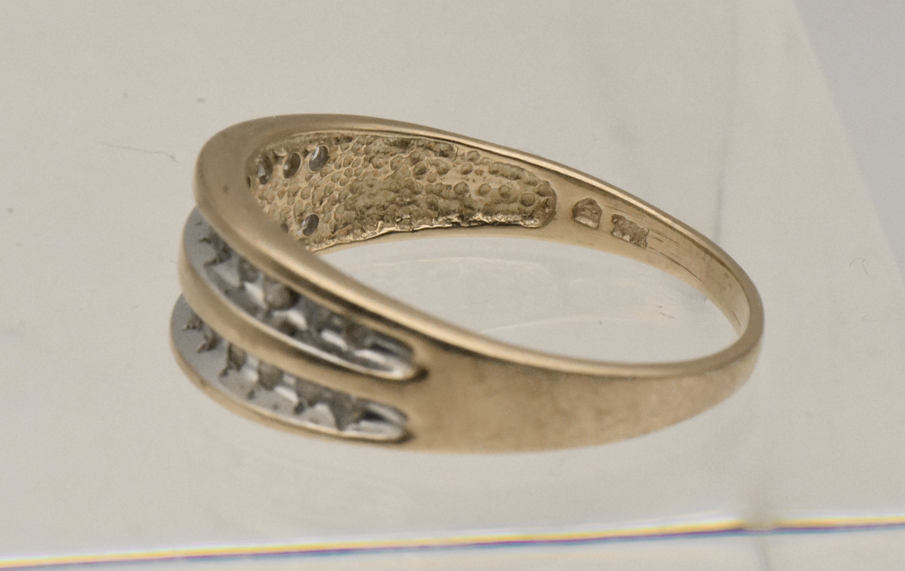 Vintage 10k Gold and Diamonds Ring - Size 8.75