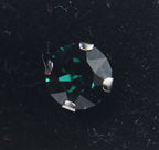 10k White Gold Dark Green Crystal Stud Earrings