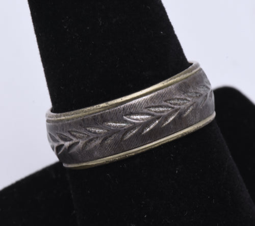 Vargas - Vintage 10K Gold Filled and Sterling Band - Size 8.5