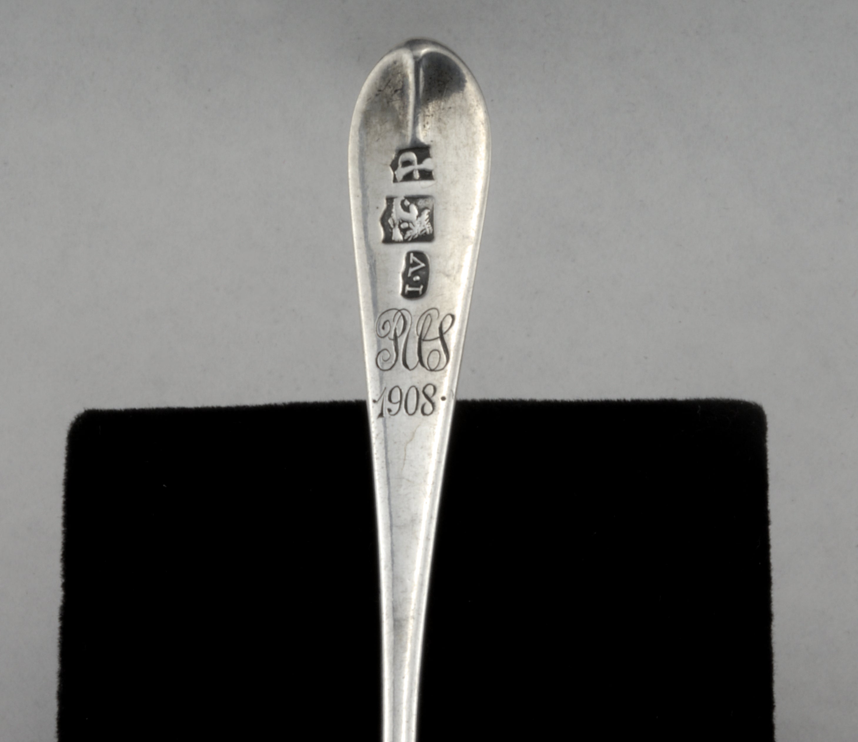 Antique John Vernon 18th Century American Silver Handmade Spoon