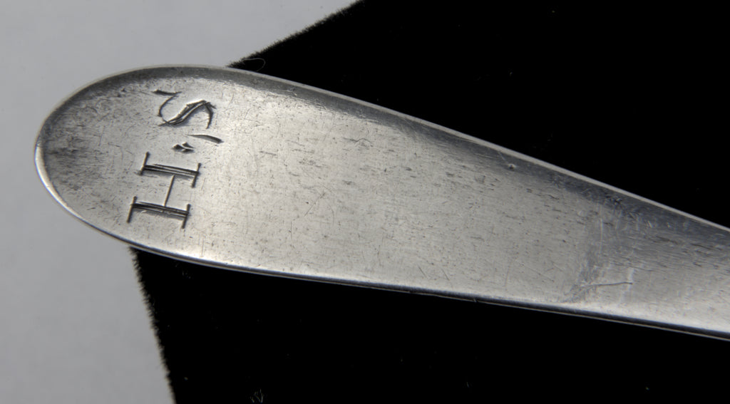 Antique John Vernon 18th Century American Silver Handmade Spoon