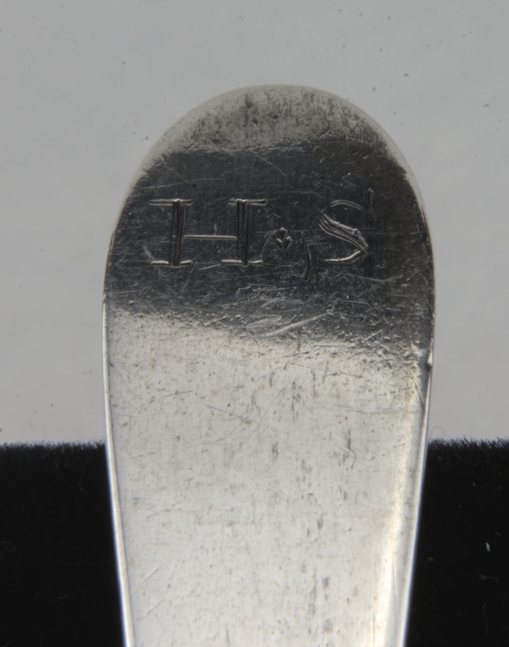 Antique John Vernon 18th Century American Silver Handmade Spoon
