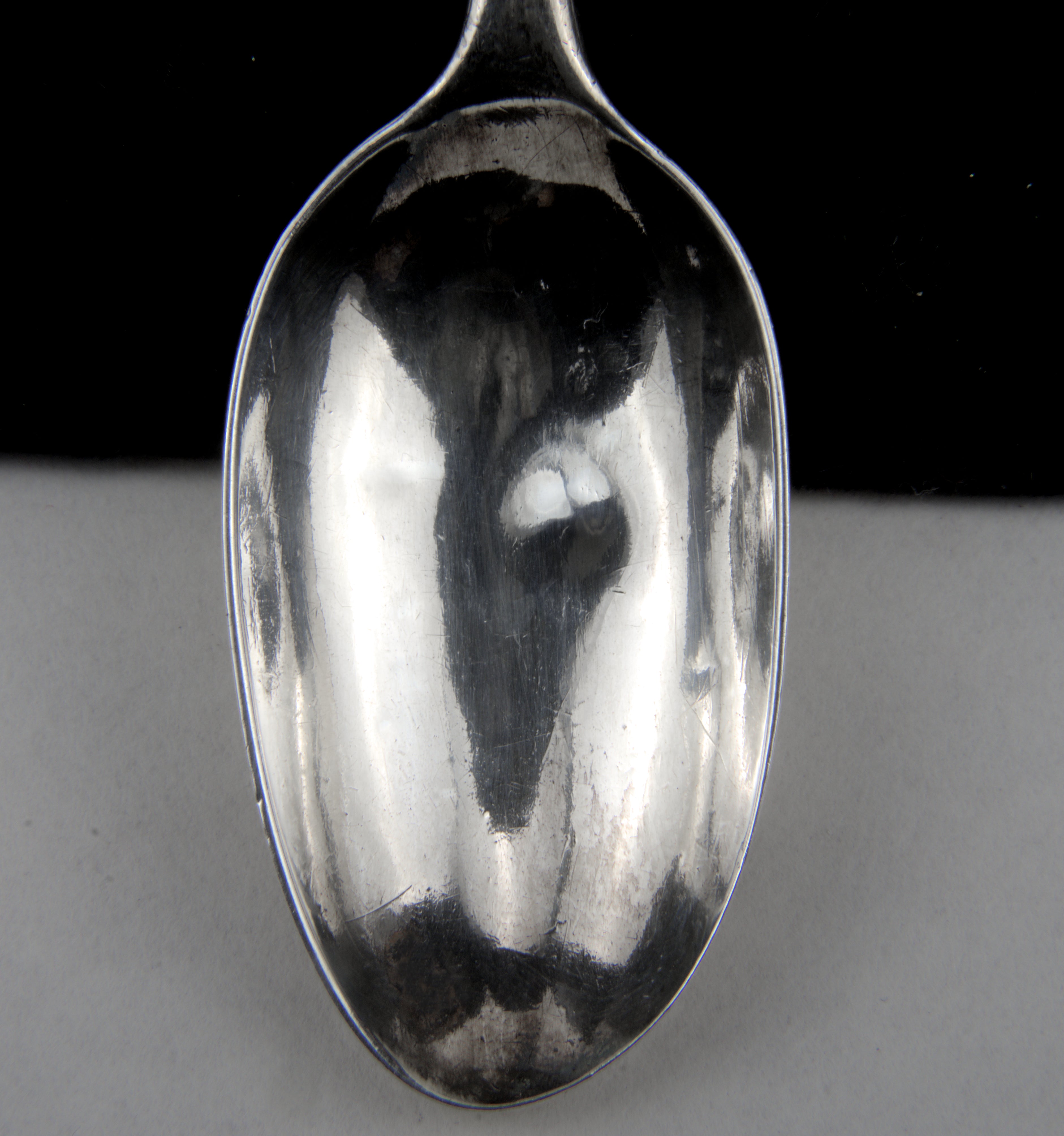 Antique John Vernon 18th Century American Silver Handmade Spoon