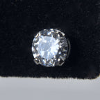 14k White Gold Cubic Zirconia Stud Earrings