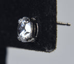 14k White Gold Cubic Zirconia Stud Earrings
