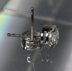 14k White Gold Cubic Zirconia Stud Earrings