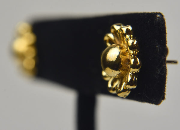 Vintage 14k Gold Filled Flower Stud Earrings