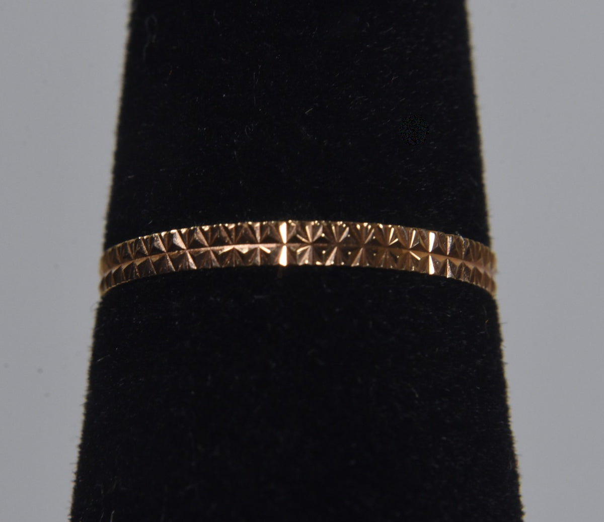 14k Rose Gold Italian Engraved Band Ring - Size 4