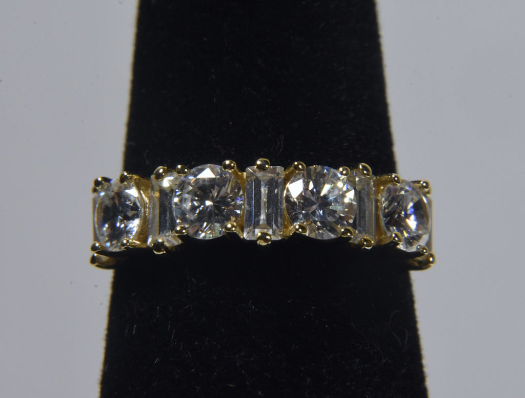 14k Yellow Gold Cubic Zirconia Ring - Size 5