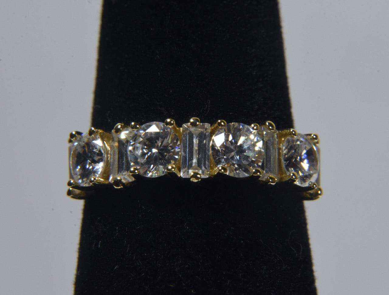 14k Yellow Gold Cubic Zirconia Ring - Size 5