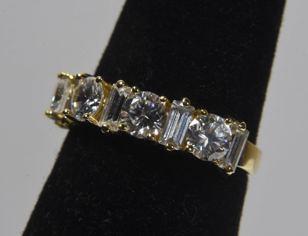 14k Yellow Gold Cubic Zirconia Ring - Size 5