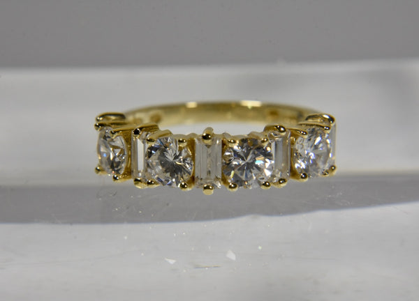 14k Yellow Gold Cubic Zirconia Ring - Size 5