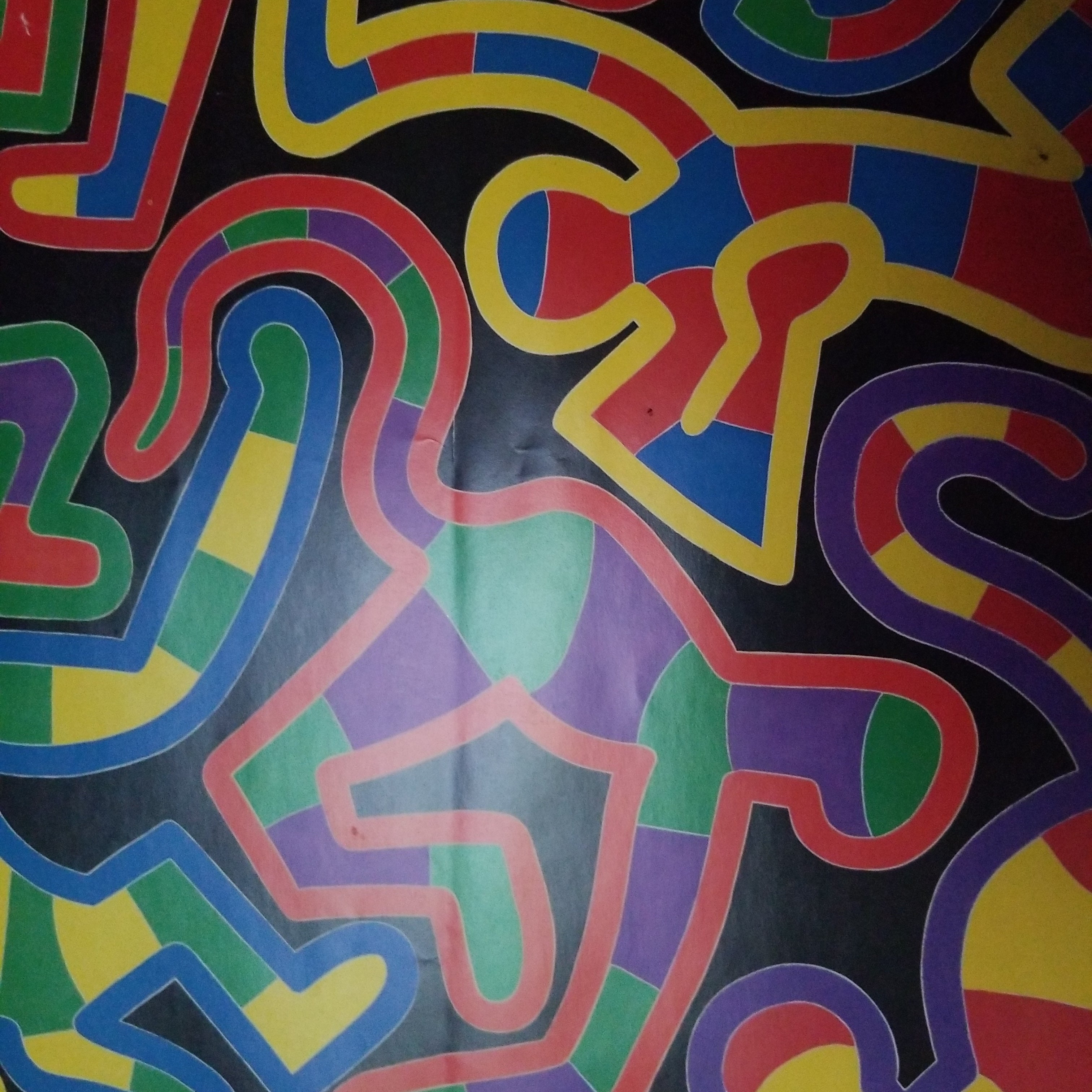 Keith Haring - "Monkey Puzzle, November 17, 1988" Vintage Unframed Poster