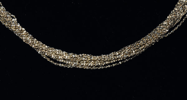 Glamorous 16 Strand! Italian Sterling Silver Necklace