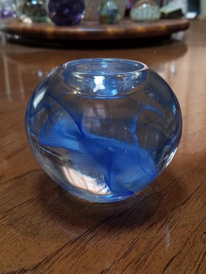Kosta Boda - Heavy Glass Spherical Votive Holder
