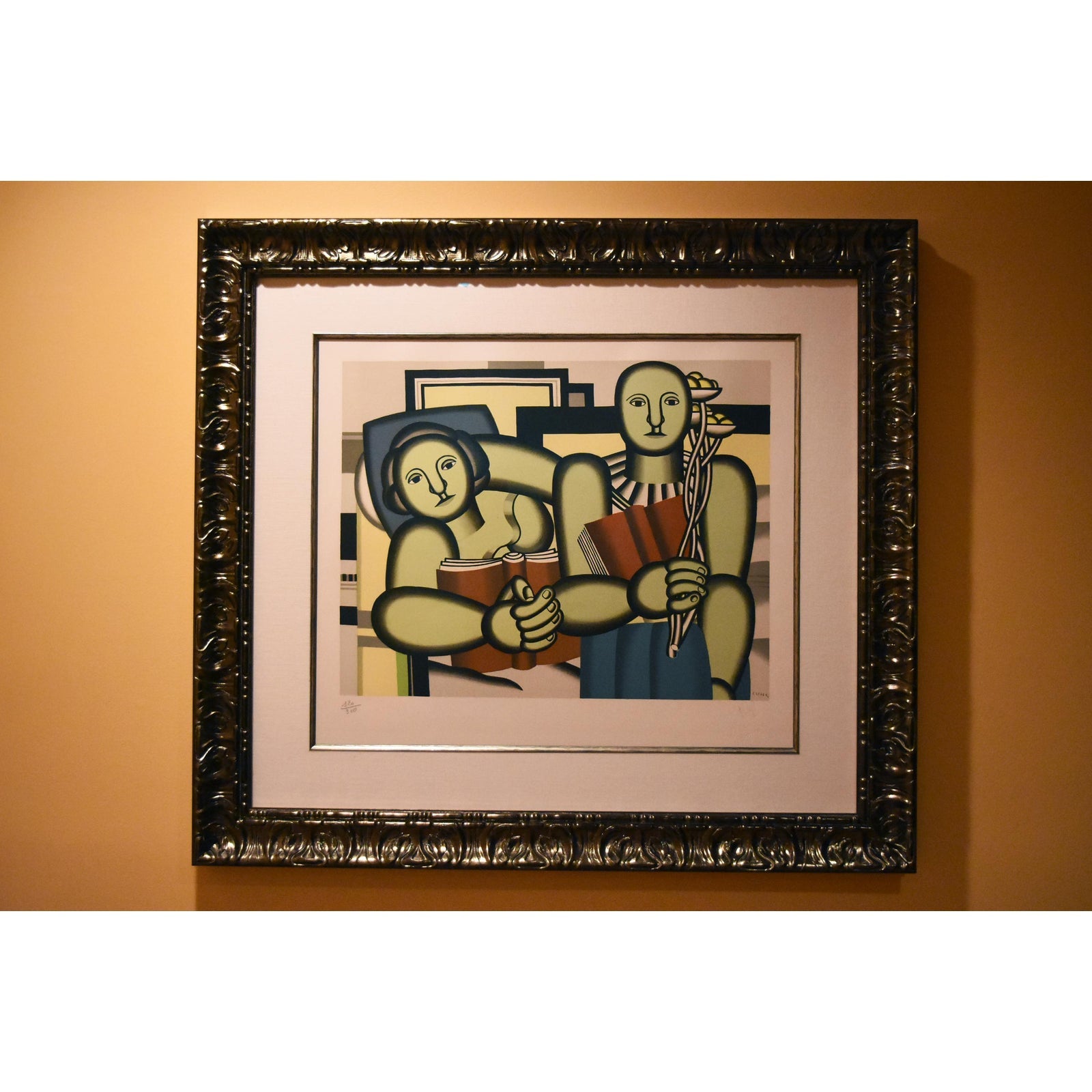 Fernand Leger - "La Lecture" Pochoir Lithograph Print #120/300 Signed and Stamped