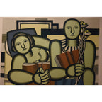 Fernand Leger - "La Lecture" Pochoir Lithograph Print #120/300 Signed and Stamped