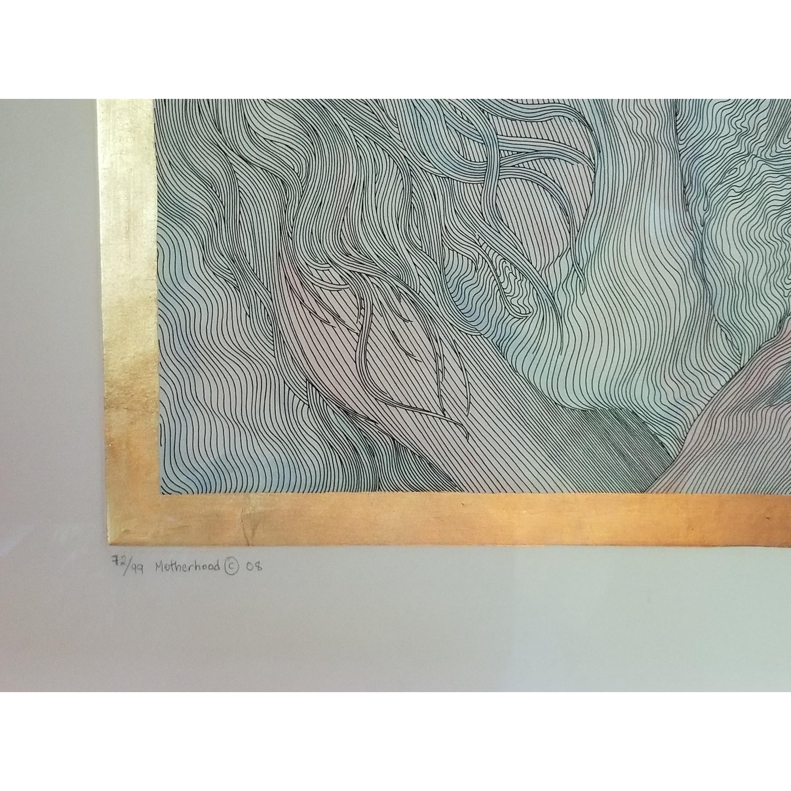 Guillaume Azoulay - "Motherhood" Figurative Line Lithograph #72/99