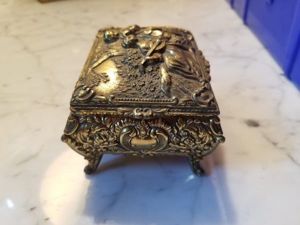 Brass Repousse Ornate Design Music Box
