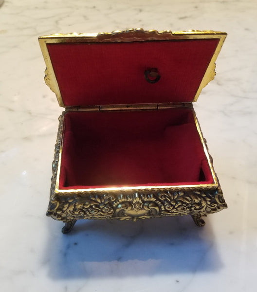 Brass Repousse Ornate Design Music Box