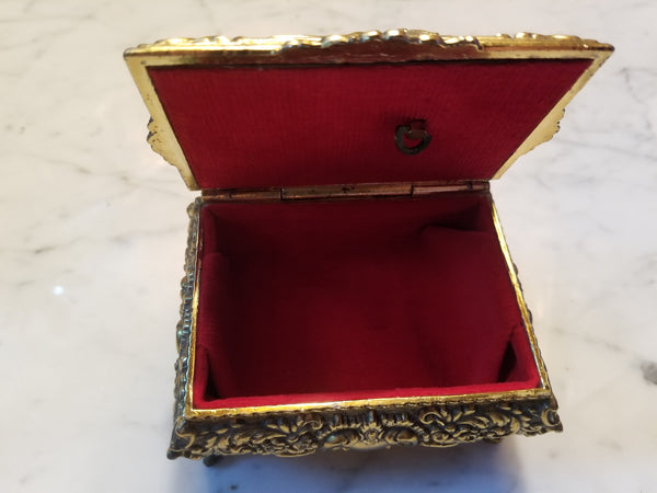 Brass Repousse Ornate Design Music Box