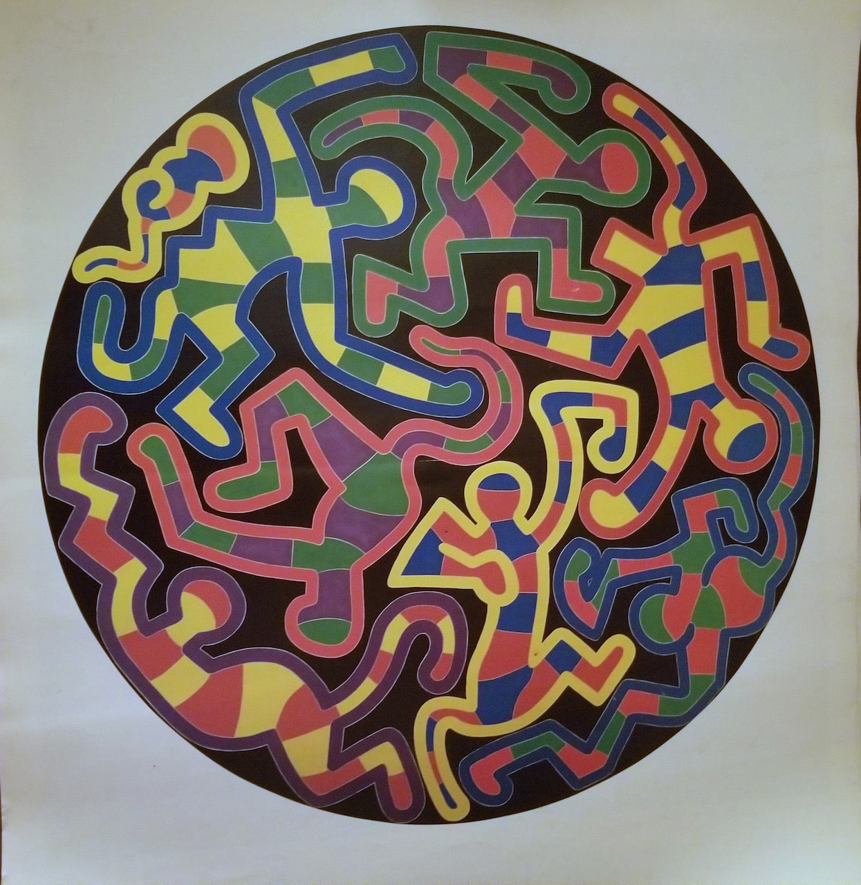Keith Haring - "Monkey Puzzle, November 17, 1988" Vintage Unframed Poster