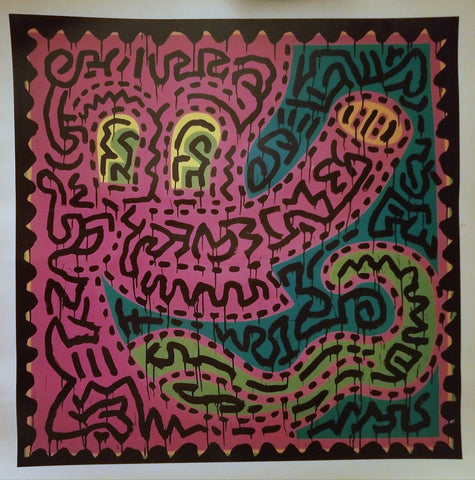 Keith Haring - "Untitled, April 11, 1984" Vintage Unframed Poster
