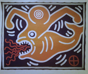 Keith Haring - "Untitled, October 20, 1985" Vintage Unframed Poster