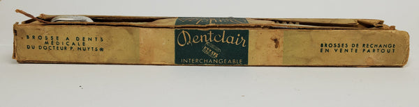 Dentclair - Vintage French Toothbrush in Box w/ 2 Replacement Brush Heads