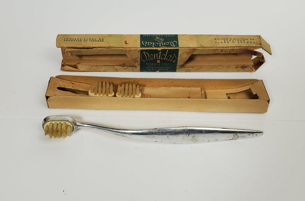 Dentclair - Vintage French Toothbrush in Box w/ 2 Replacement Brush Heads