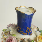 Jacob Petit - Antique Pair of Porcelain Flower Encrusted Scent Bottles With Stoppers