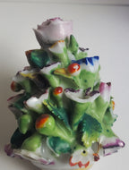 Jacob Petit - Antique Pair of Porcelain Flower Encrusted Scent Bottles With Stoppers