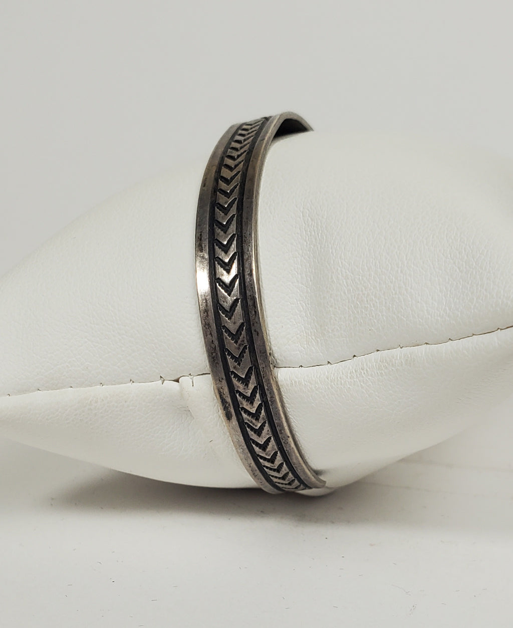 Vintage Engraved Design Silver Bangle Bracelet