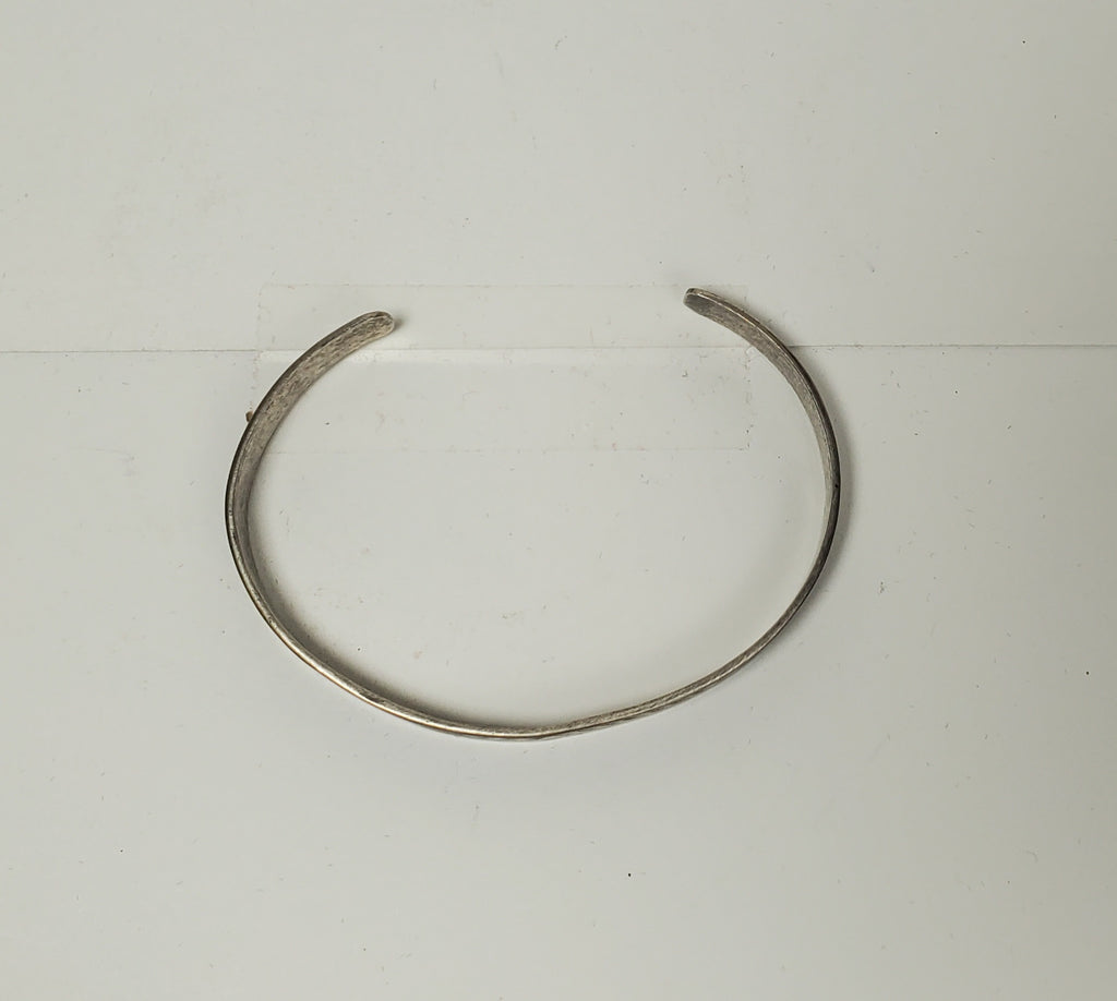 Vintage Engraved Design Silver Bangle Bracelet
