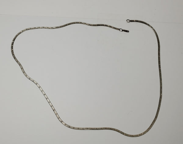 Vintage Italian Sterling Silver Special Herringbone Link Necklace