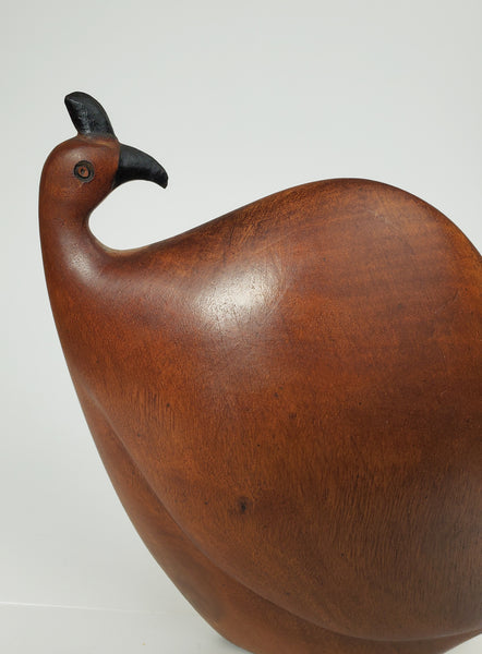 Handmade Zimbabwean Carved Wood Bird - 6.75"
