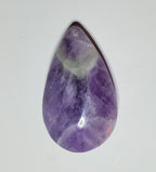 LARGE Carved Amethyst Teardrop Pendant