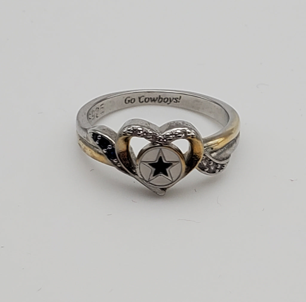 New, Jewelry, Silvertone Dallas Cowboys Star Ring Sz 678